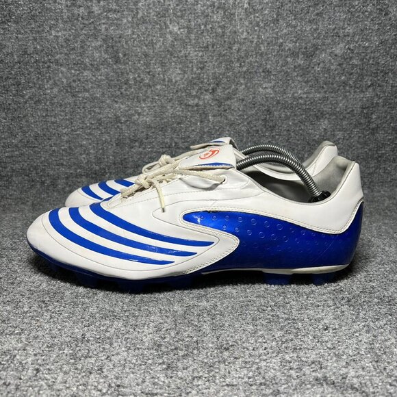 Adidas F10 TRX Soccer Cleats FG Mens 13 White Blue Futbol Vtg 2008 main image 6
